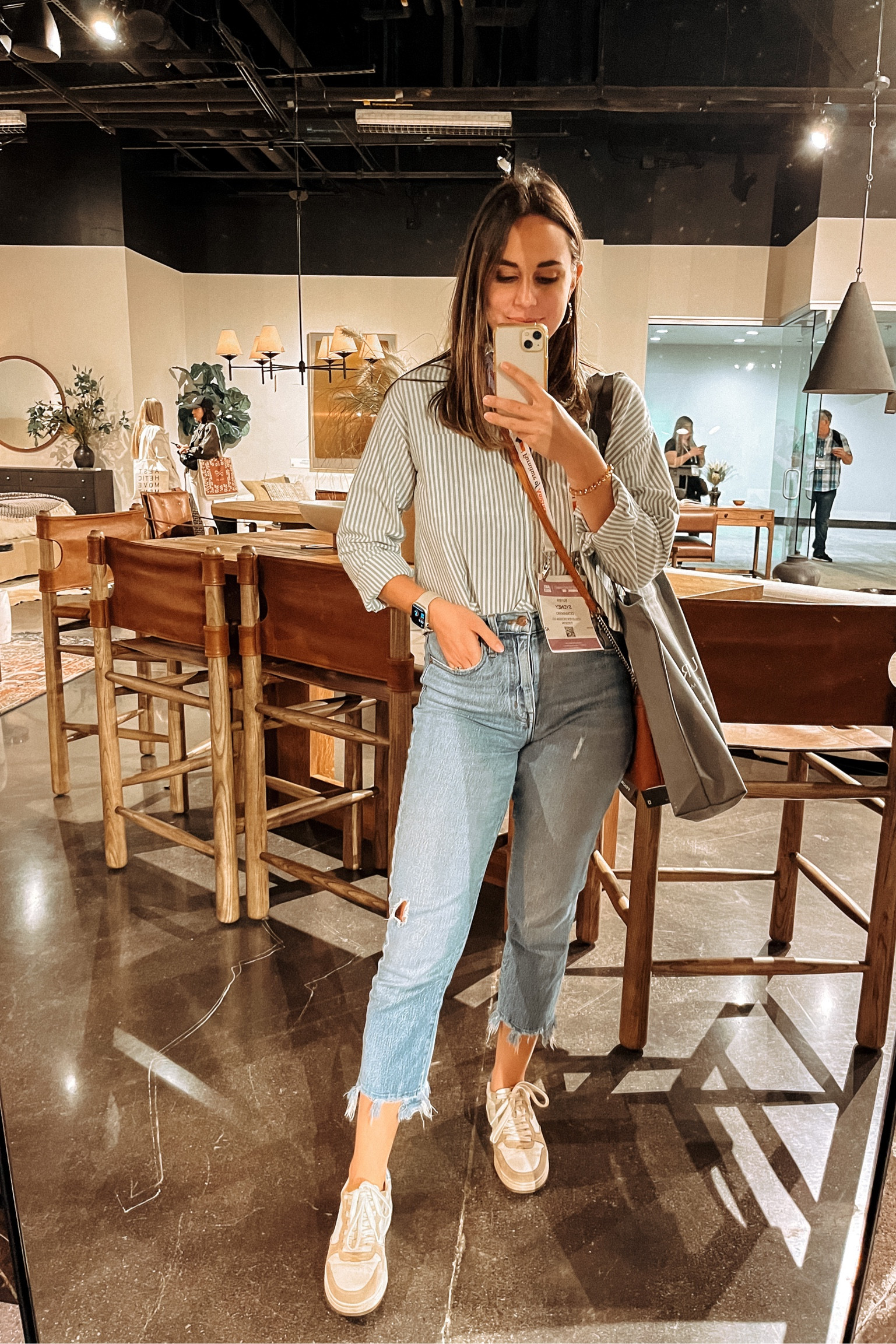 Market Day 2 outfit! So comfortable and easy to walk around in all day! Even in this summer heat in Las Vegas! This shirt is going to be a stable for me all fall! This cropped linen top is perfect for jeans, slacks or even a bathing suit cover up! 

Shirt: XXS // Jeans: 27 // Shoes: 8

#LTKBacktoSchool #LTKworkwear #LTKstyletip