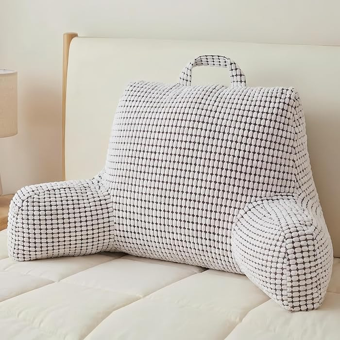 NOONTIDE Reading Pillow with Top Handle,Uniquely Designed Soft Fabric, Ergonomic Back Support for... | Amazon (US)