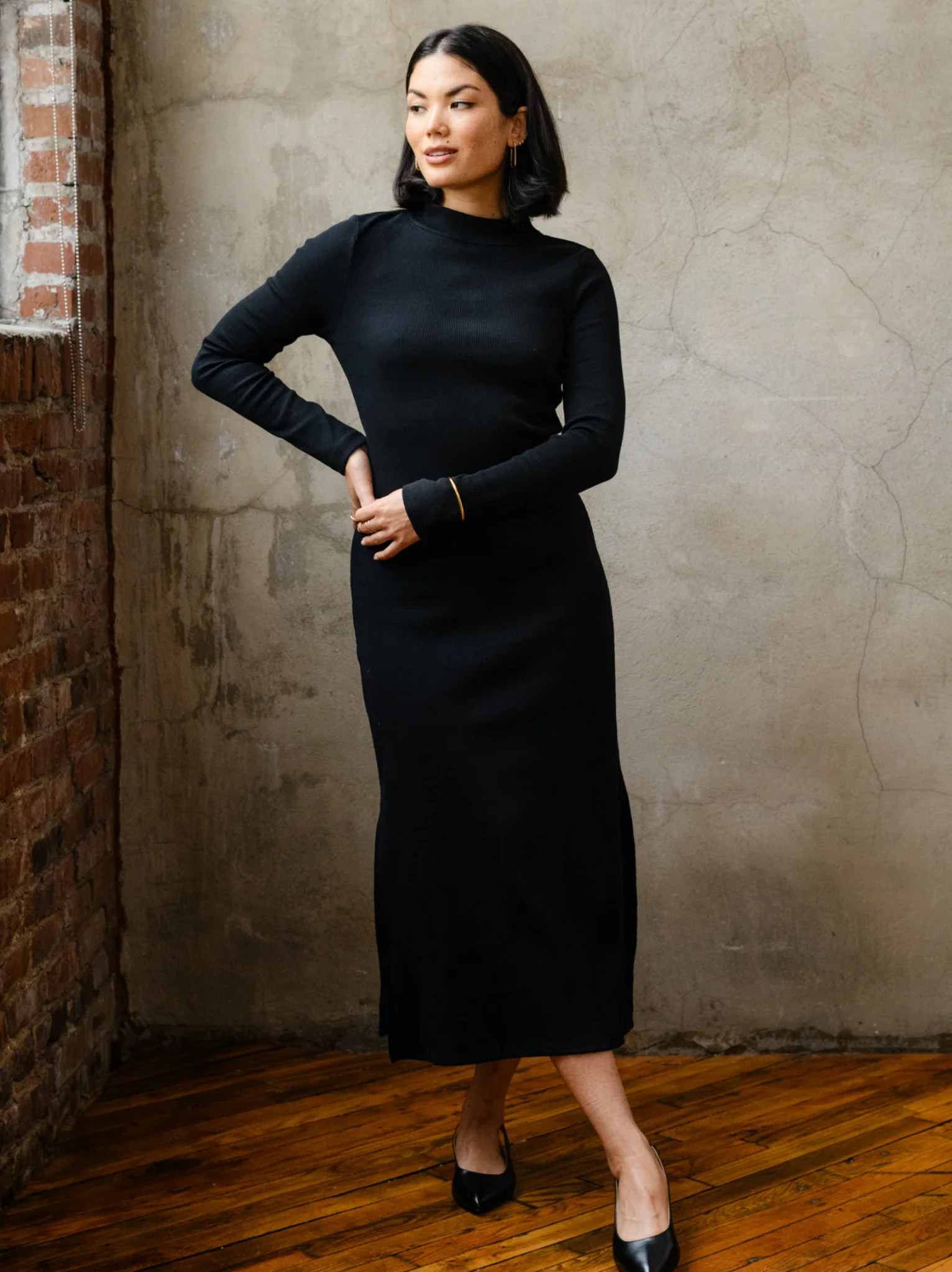 Lilith Rib Knit Midi Dress | ABLE Clothing