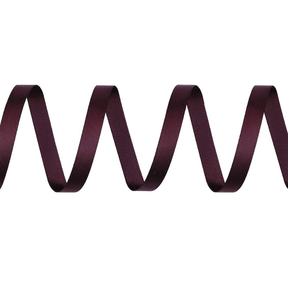 Ribest 1/4 inch Burgundy Double Face Satin Ribbon 50 Yards Per Roll for Bouquet Gift Wrapping Hai... | Amazon (US)