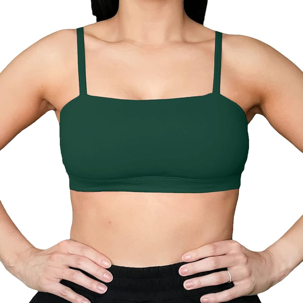 Aoxjox Women's Workout Bandeau Sports Bras Training Fitness Running Yoga Crop Tank Top | Amazon (US)