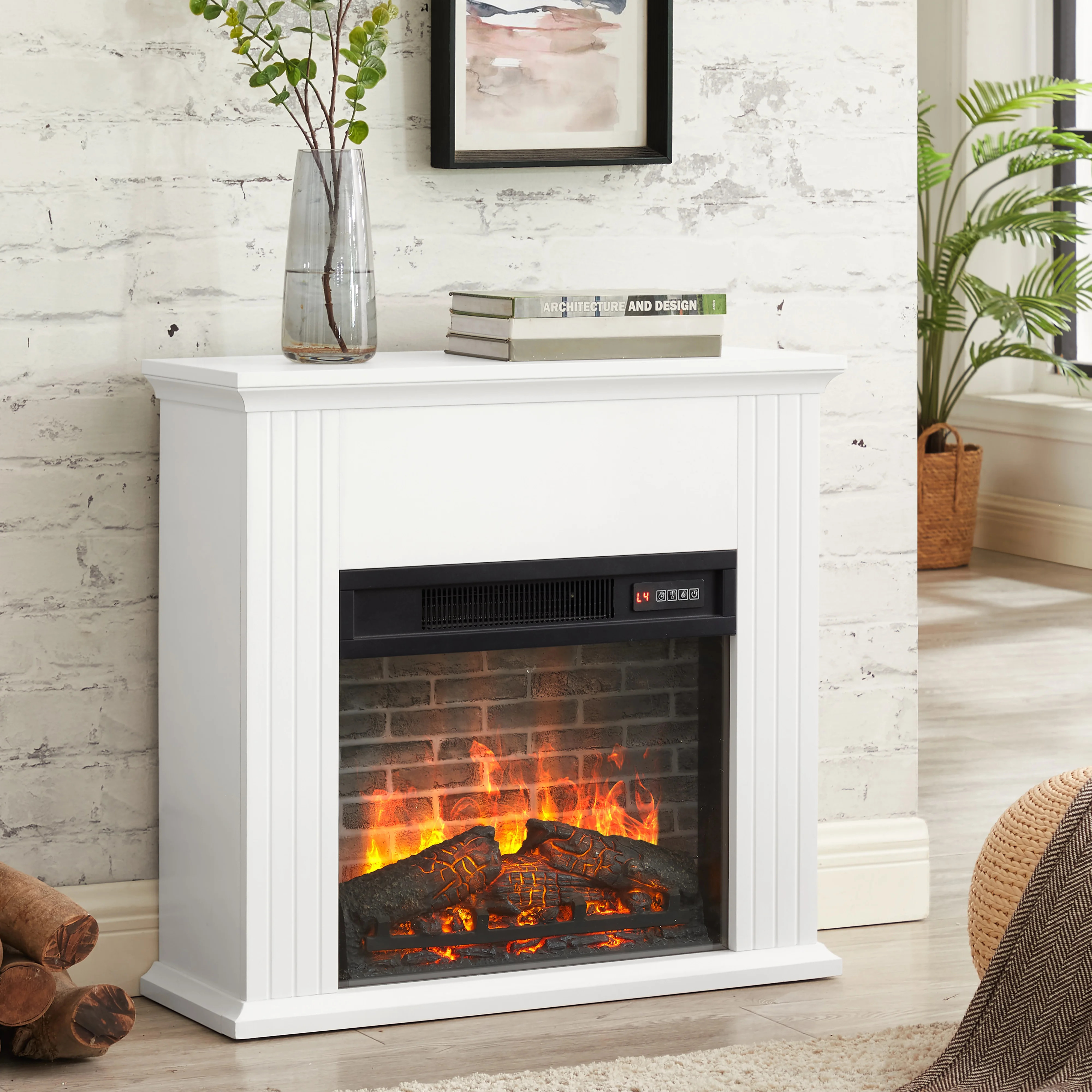 Old Captain brand 26in fireplace, White finish | Walmart (US)