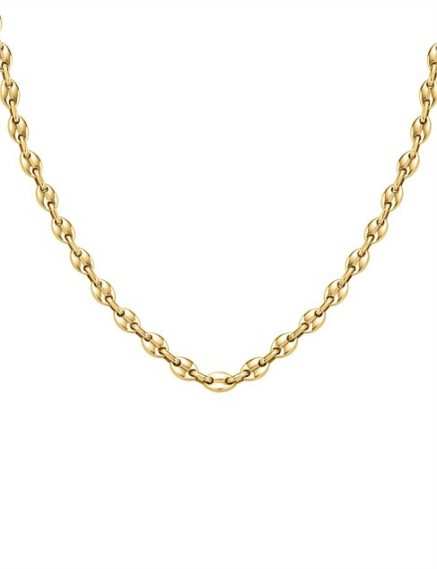 Rosefield Rosefield Coffee Bean Small Chain Necklace Gold | David Jones | David Jones (Australia & New Zealand)