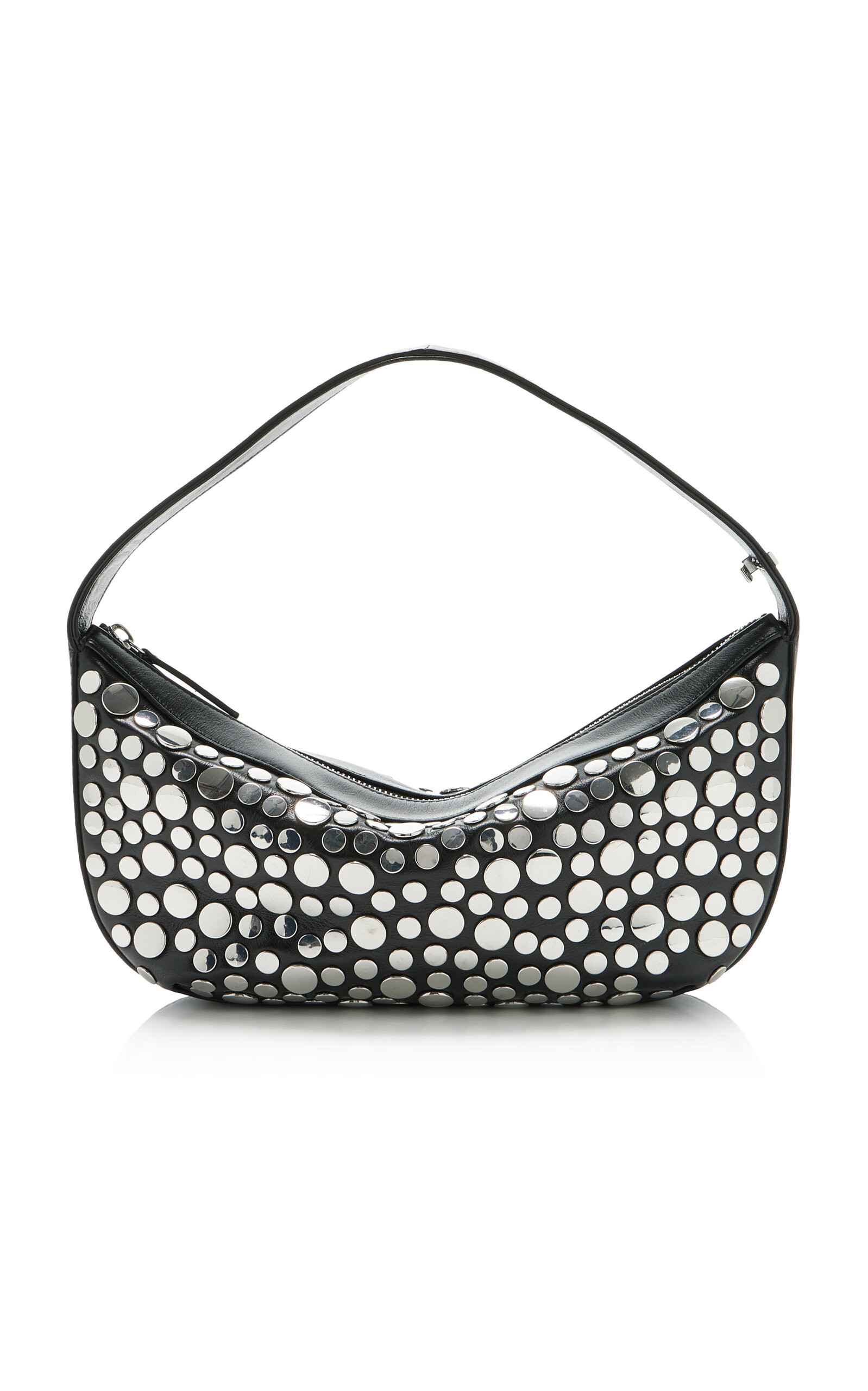 STAUD - Demy Studded Leather Shoulder Bag - Black - OS - Moda Operandi | Moda Operandi (Global)