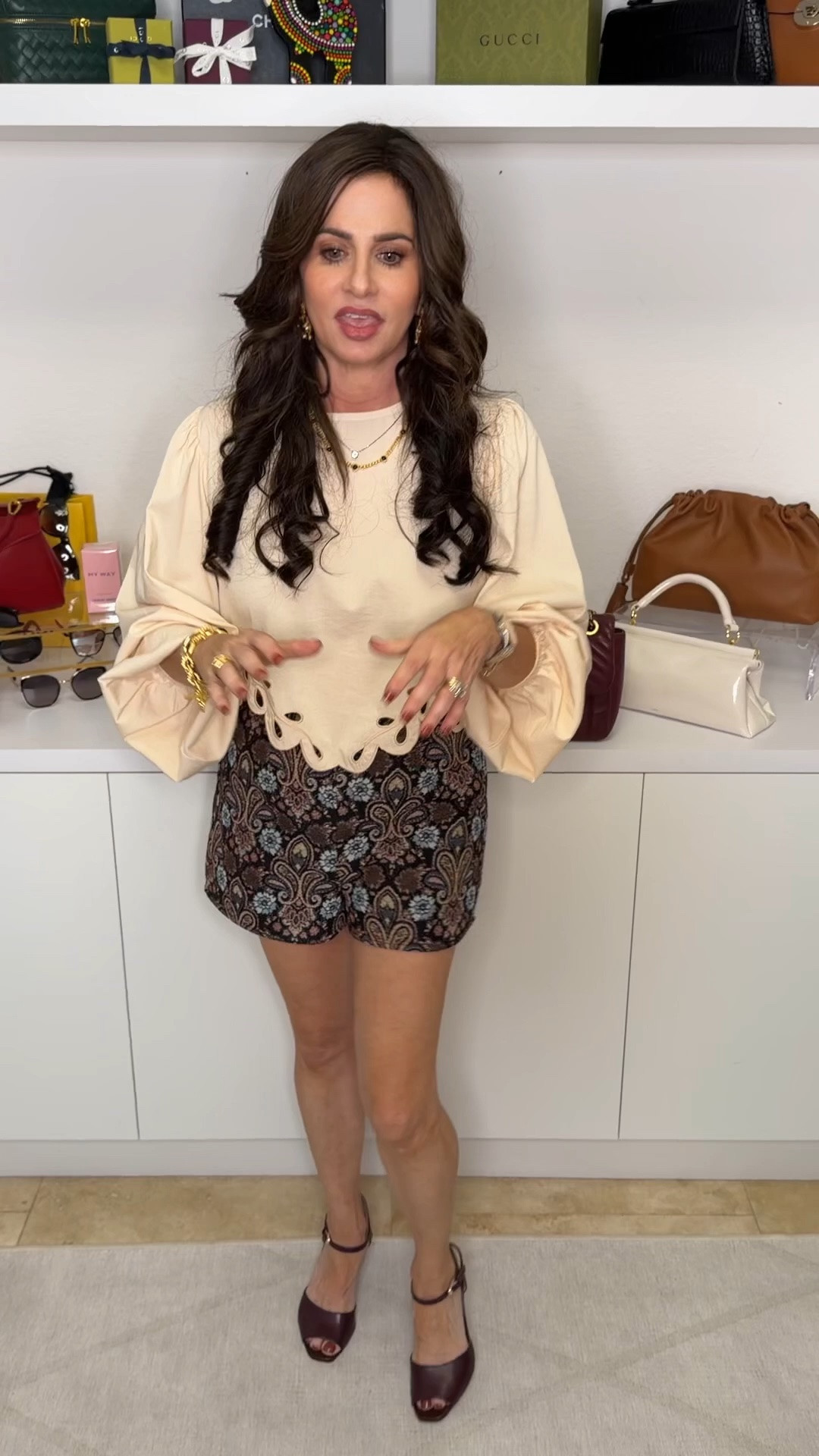 This outfit is so polished yet casual and fun . Top size sm , shorts XS , heels TTS @VICI #julievos 

#LTKootd #LTKOver40 #LTKPetite

#LTKSaleAlert #LTKOver40 #LTKootd