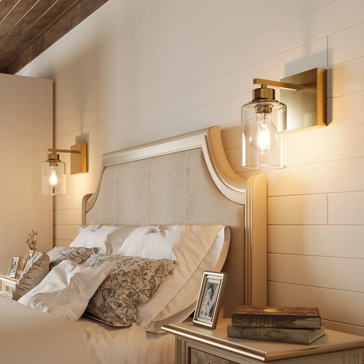 Rechargeable Iron Armed Sconce with Remote and Bulb Included (Set of 2) | Wayfair North America