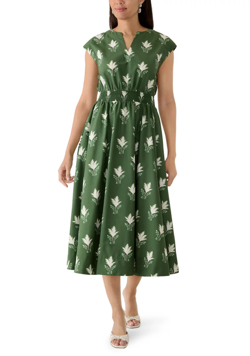Women's Sleeveless Notch Neck Midi Dress | Belk