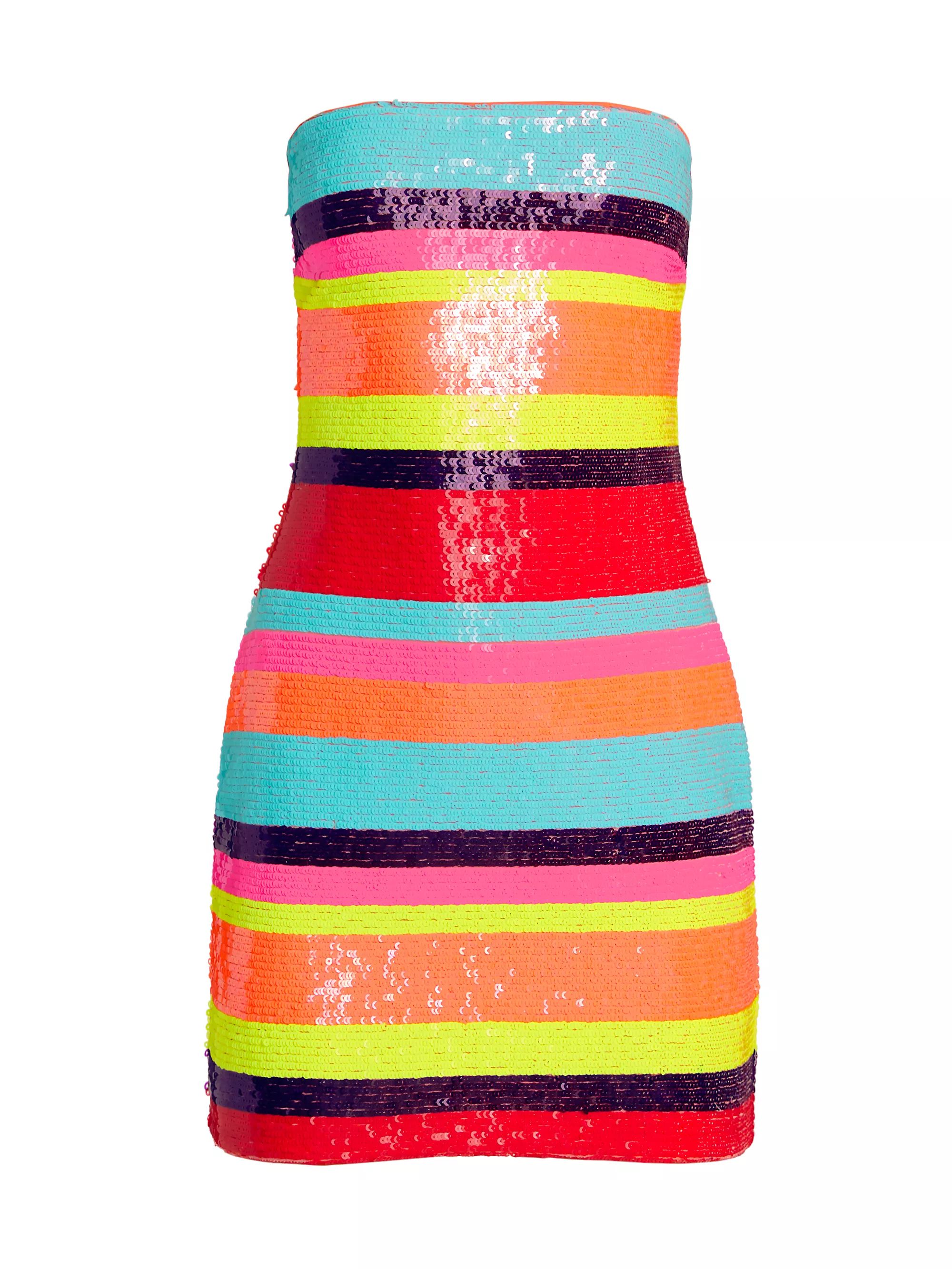 Winnie Sequined Stripe Minidress | Saks Fifth Avenue