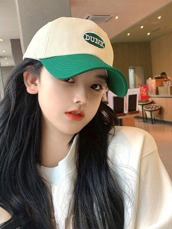 Color Block Baseball Cap For Women, 2024 Newest American Style Sun Protection Baseball Cap, Sprin... | SHEIN