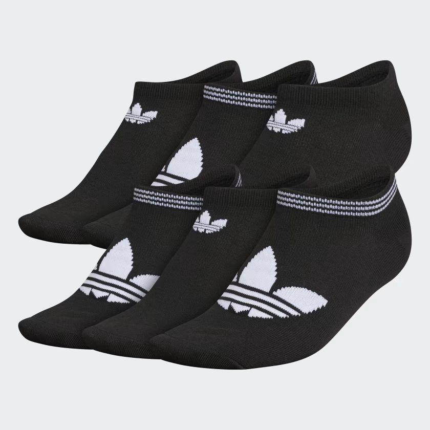 adidas Trefoil Superlite No-Show Socks 6 Pairs - Black | adidas US | adidas (US)