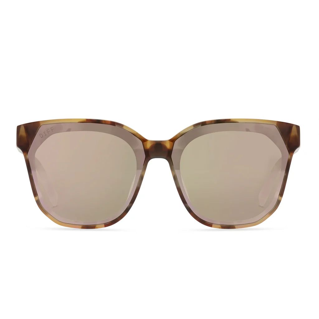 COLOR: lotus tortoise   cherry blossom mirror sunglasses | DIFF Eyewear