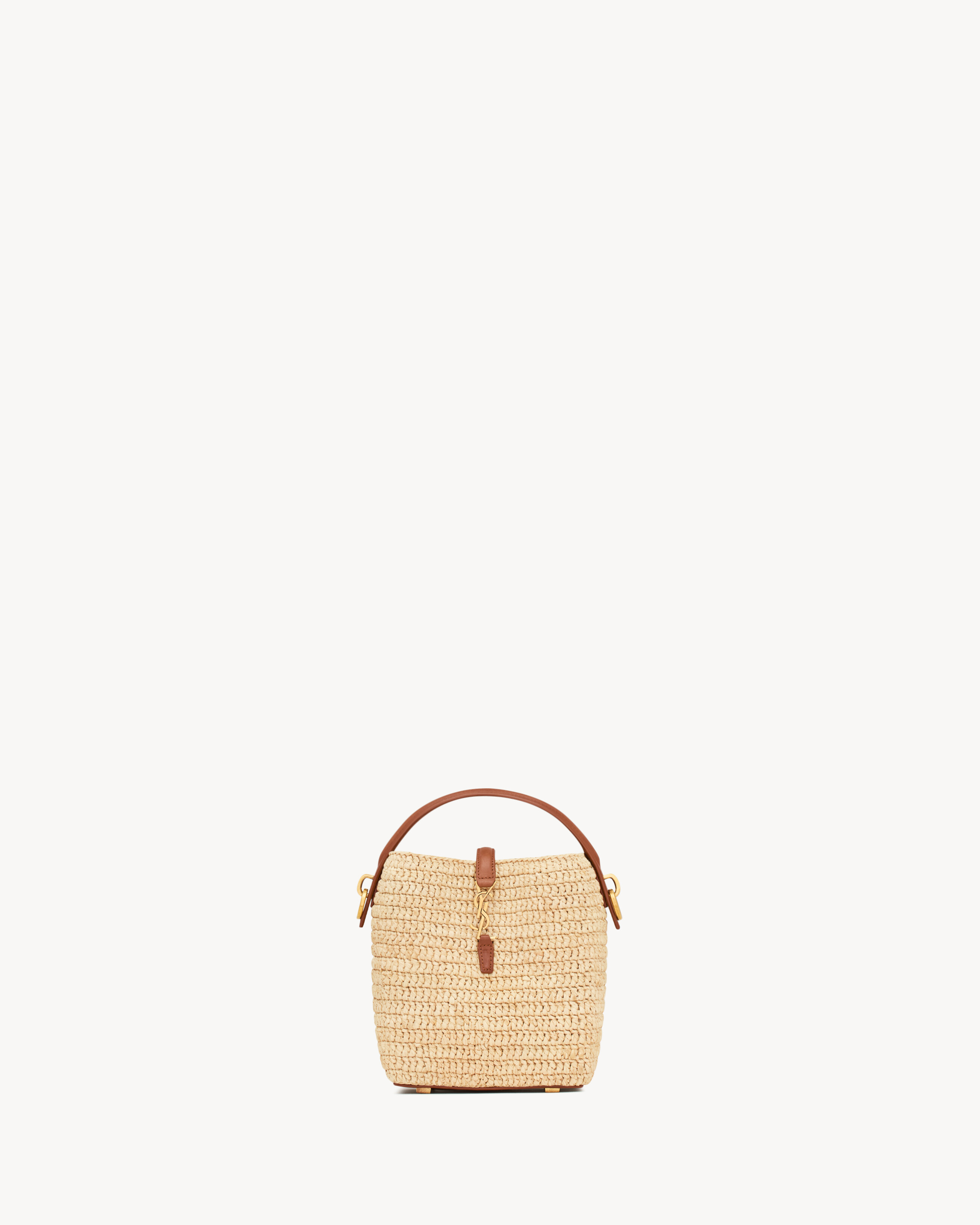 Saint Laurent Le 37 Mini In Raffia - White - Women - One Size | Saint Laurent Inc. (Global)