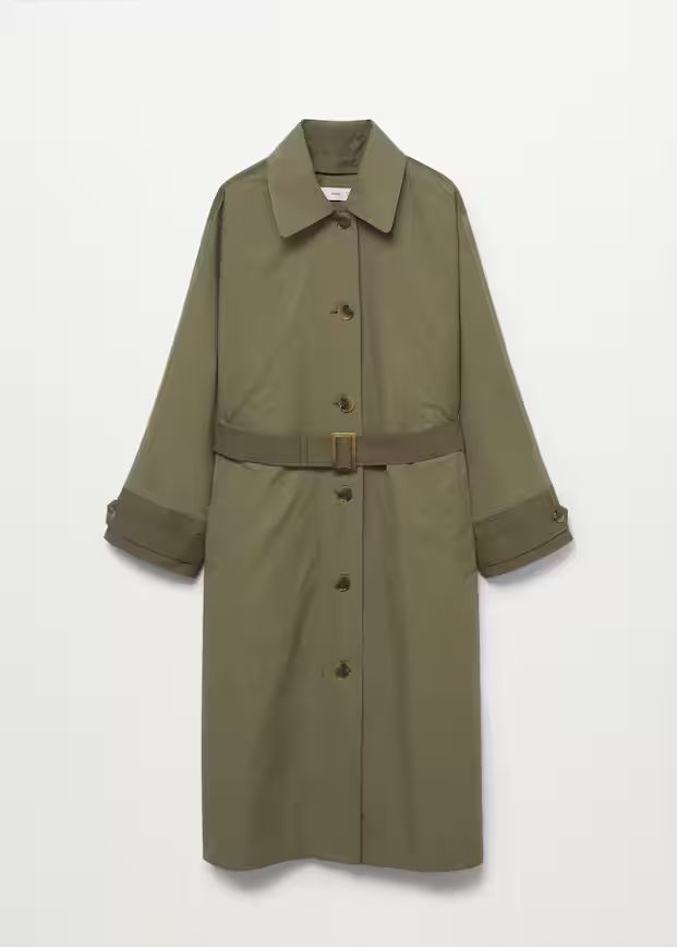 Cotton trench coat with quilted lining | MANGO (UK)