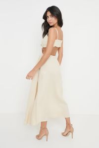 Julian Drape Midaxi Dress - Off White | Pretty Lavish (UK)
