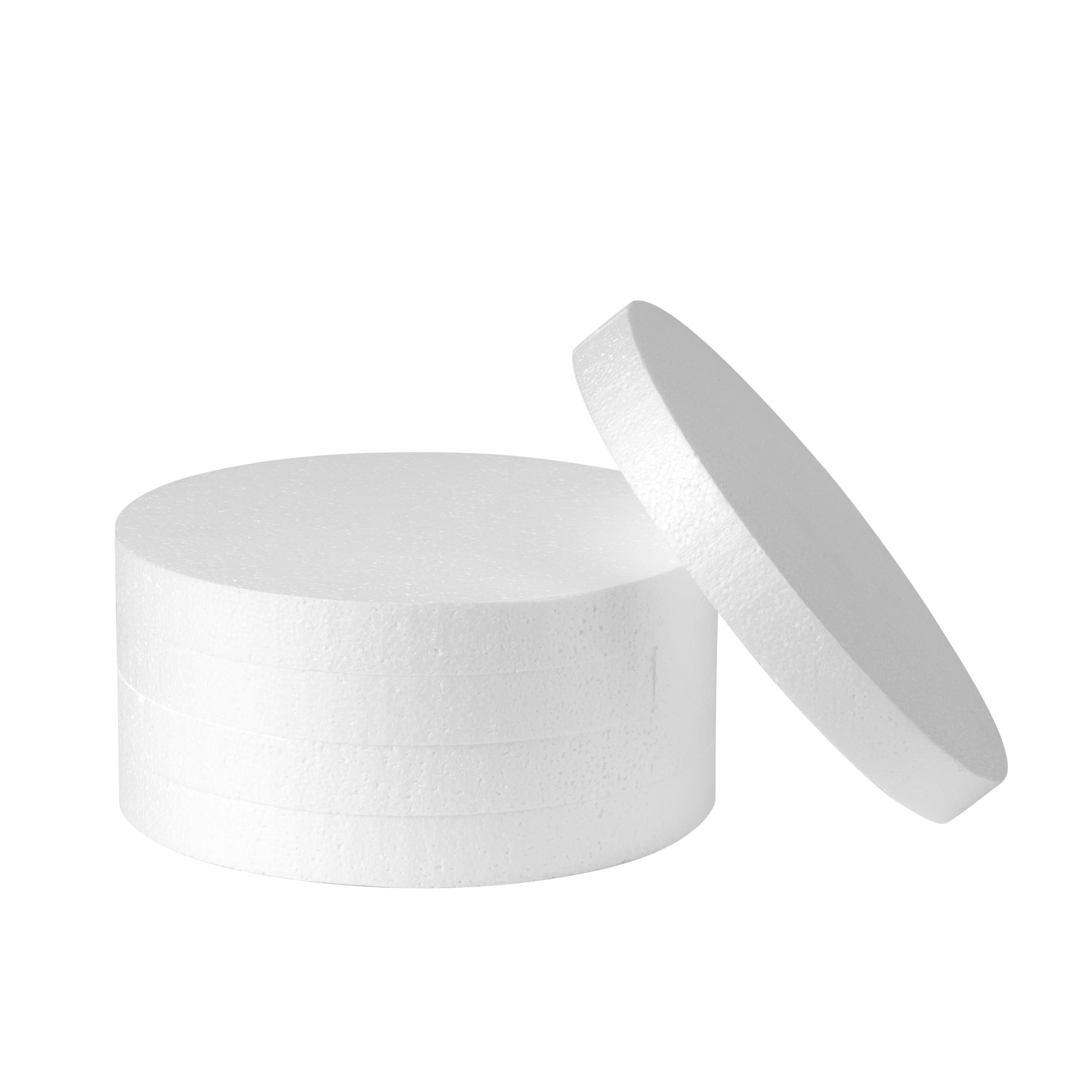 10 Inch 8-Pack Foam Circles for Crafts (1" Thick), Polystyrene Round Foam Disc for DIY Projects, Cakes and Decorations, Sculpture, Modeling, Arts and Crafts Supplies.(White) | Amazon (US)
