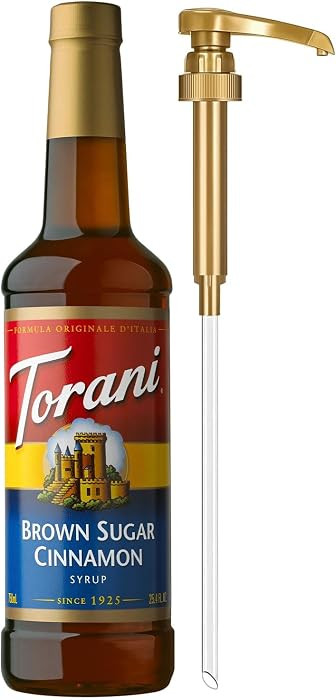 Torani Brown Sugar Cinnamon Coffee Syrup, Flavored Syrup for Drinks, Pump Included, 25.4 Fl Oz | Amazon (US)