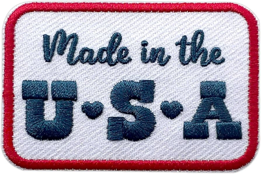 Made in U.S.A Patch, American 3 Inches Iron On/Sew On Embroidered Applique Fabric Patriotic Patch... | Amazon (US)
