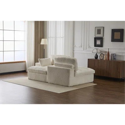 Double Chaise Lounge Chair Indoor,Oversized Upholstered Sleeper Cloud Couch,Deep Seat Luxury Sofa Bed,Sectional Sofa Chaise Love-Seat,Corduroy Reading | Wayfair North America
