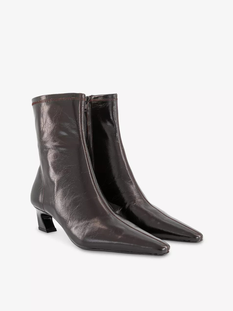 Margot Leather Heeled Ankle Boots | Selfridges