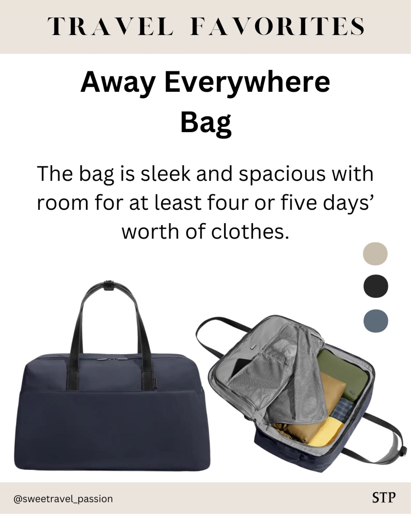 the best weekender bags due to its minimalist design that allowed effortless, organized packing. This clamshell-style duffel bag is equipped with enough space for nearly a week’s worth of clothes and pockets for just about any travel essentials. The bag is sleek and spacious with room for at least four or five days’ worth of clothes.

#LTKtravel #LTKitbag #LTKstyletip