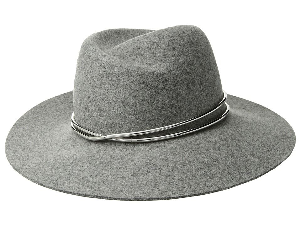 rag & bone - Zoe Fedora (Light Heather Grey) Fedora Hats | Zappos