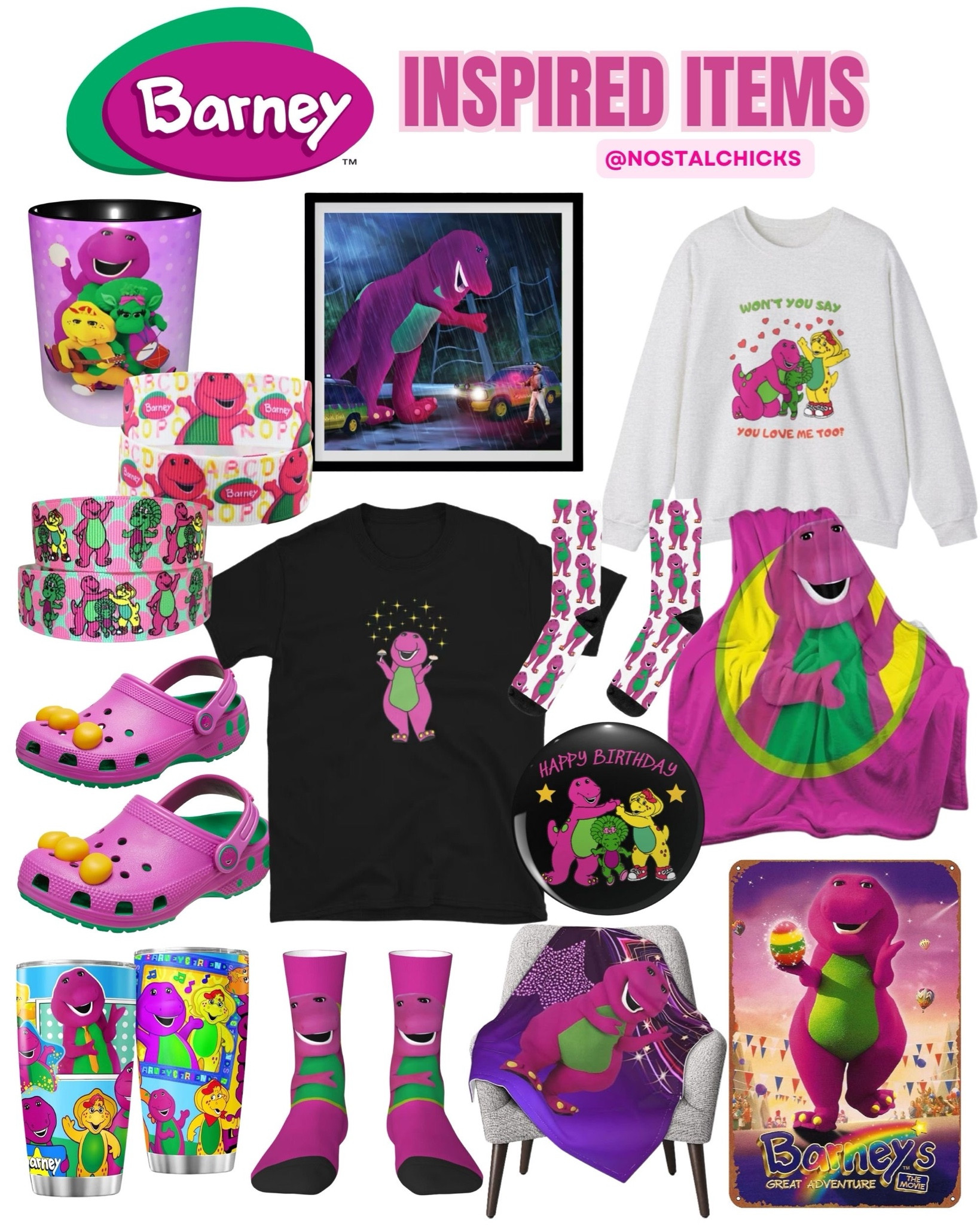 Barney inspired items
#barney #nostalgia #nostalgic