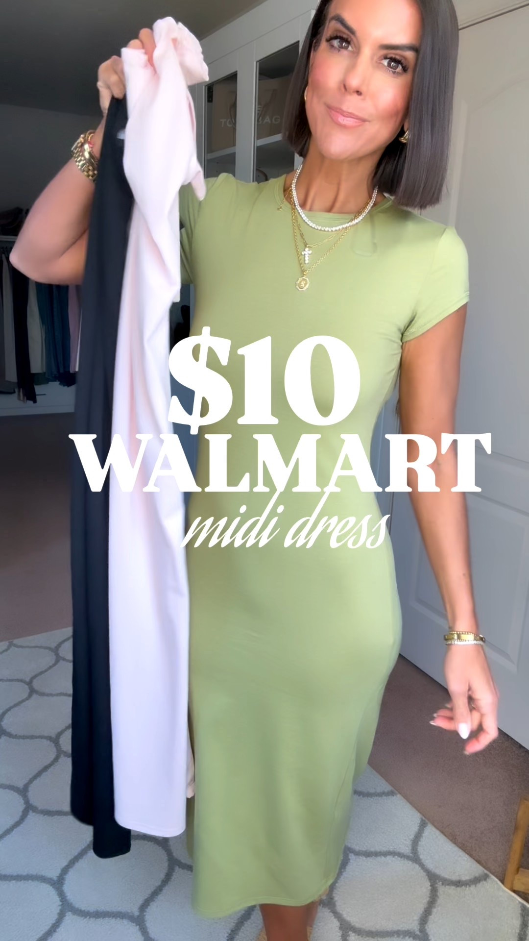 $10 Walmart dress! I’m 5’5 and in size small in all. Size up if in between sizes in the dress, or you don’t want it fitted. 

#LTKmomlife #LTKSeasonal #LTKgrwm