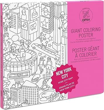 Omy Giant Coloring Poster Map, New York City, 40 x 28 inches, Creative Play Fun for Kids, Adults,... | Amazon (US)