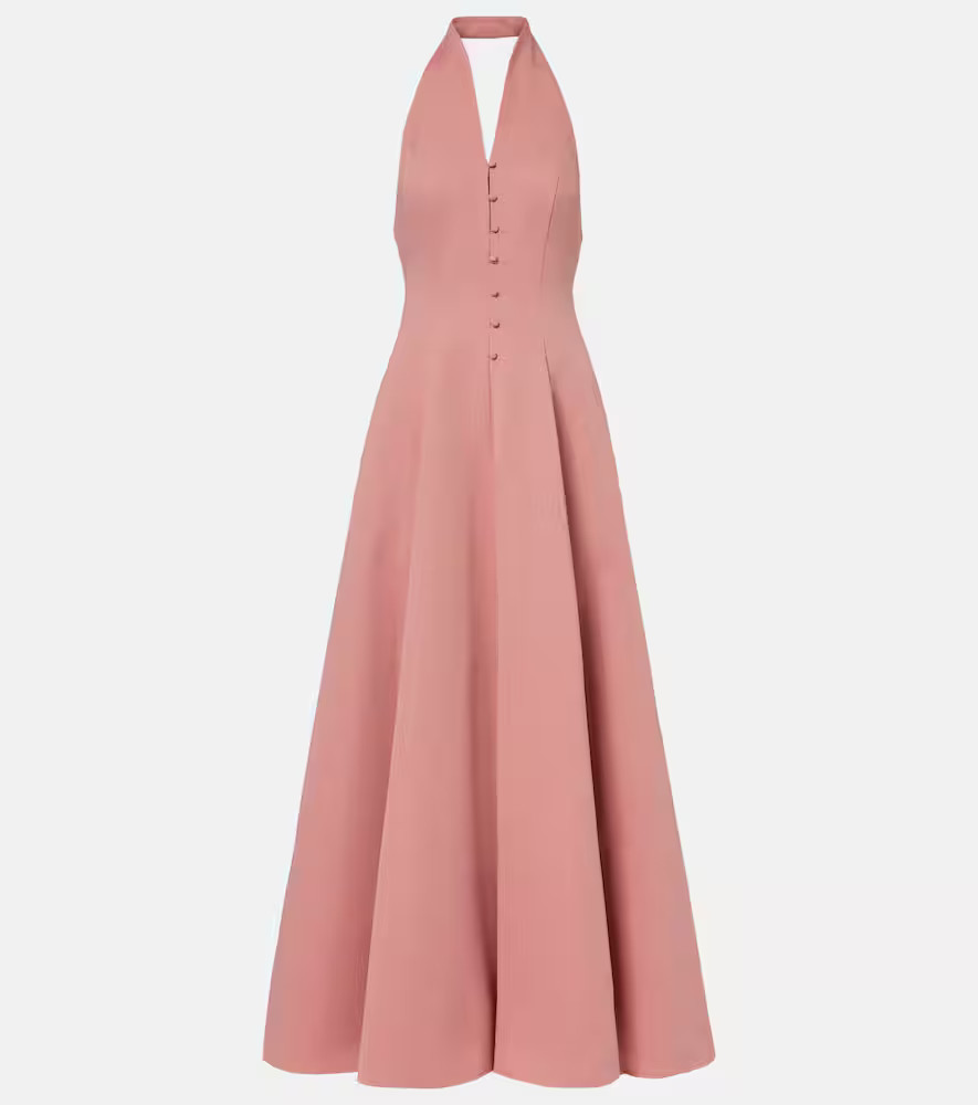 Staud Stella halterneck cotton-blend gown | Mytheresa (US/CA)