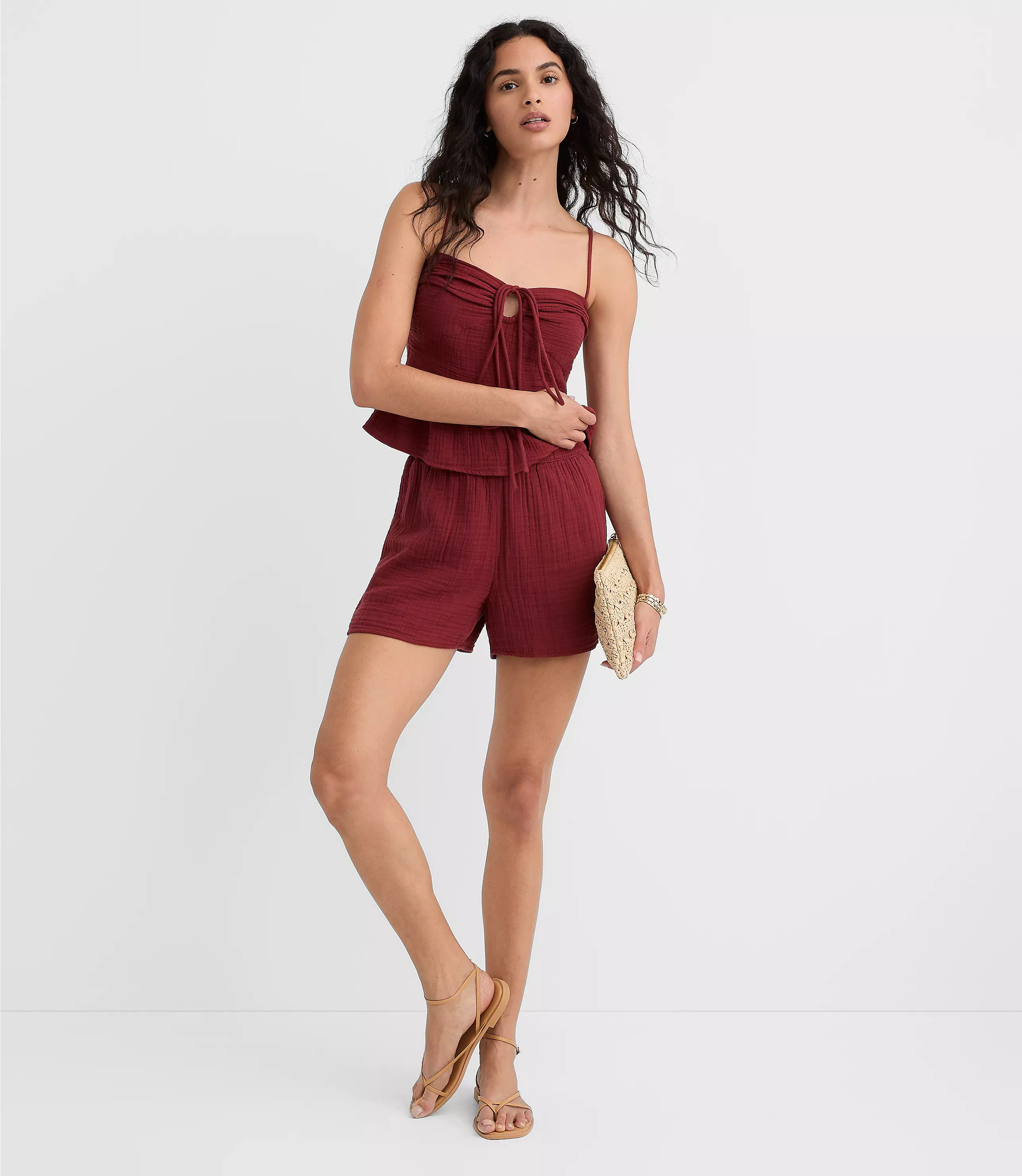 LOFT Beach Triple Cloth Shorts | LOFT