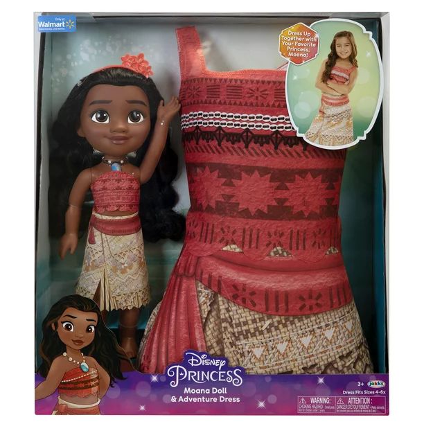 Disney Princess My Friend Moana Doll with Child Size Dress Gift Set | Walmart (US)