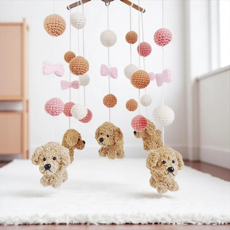 Goldendoodle Crochet Baby Mobile: Dog Nursery Decor | Etsy (US)