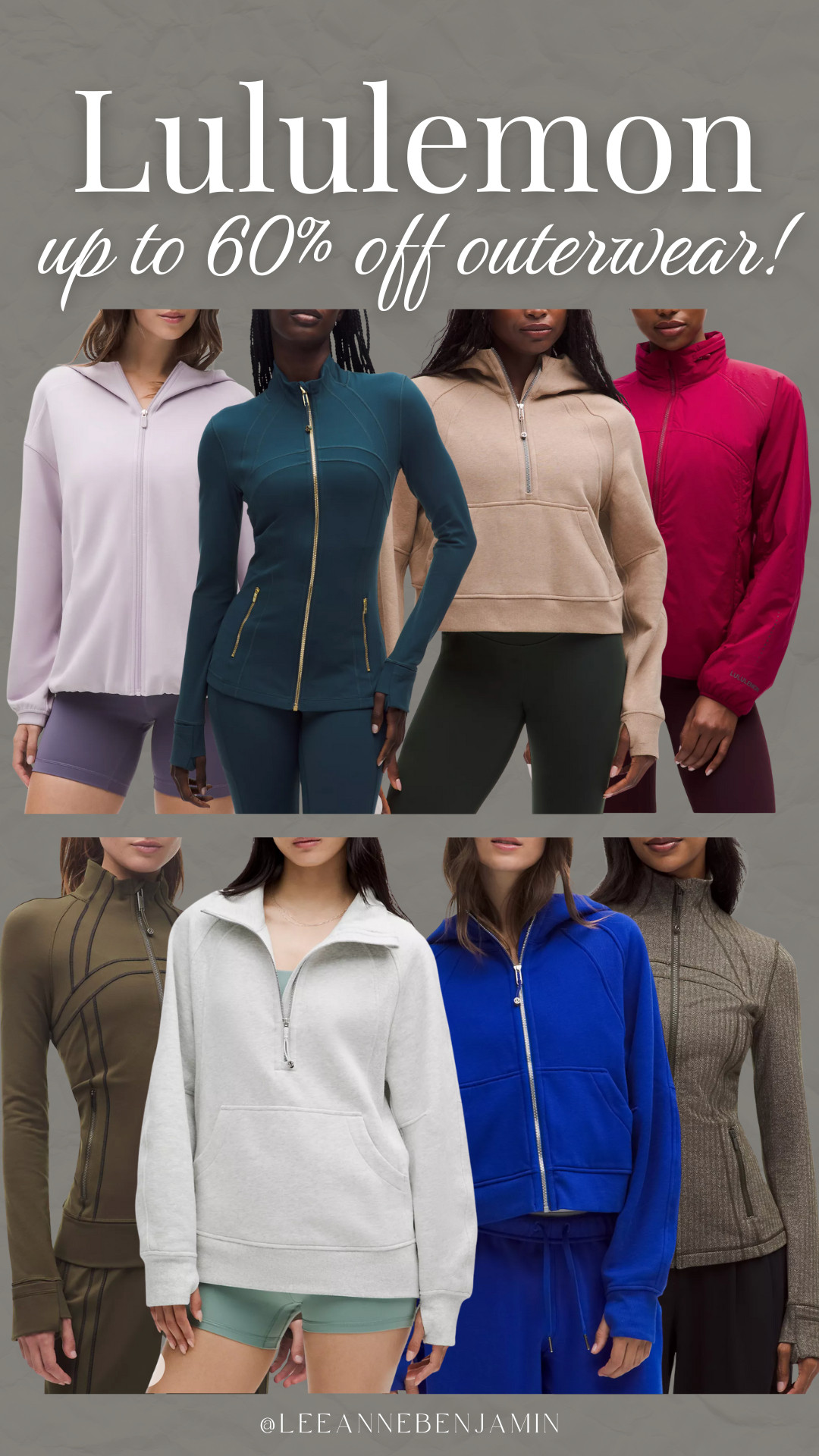 up to 60% off outerwear at Lululemon!  

 #LTKfitnessgoals #LTKActive #LTKSaleAlert