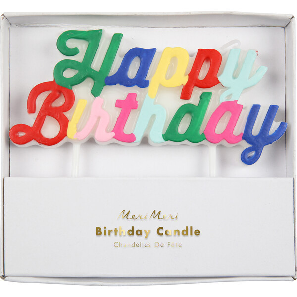 Happy Birthday Candle, Multicolor | Maisonette