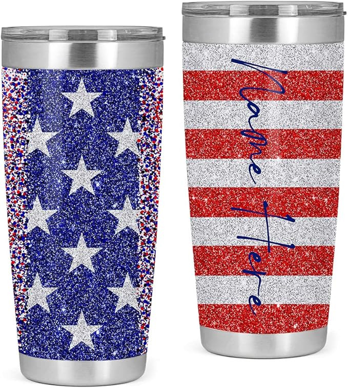 So Many Pets Patriotic Tumbler , American Flag Tumbler , Red, White, and Blue Personalized Tumble... | Amazon (US)