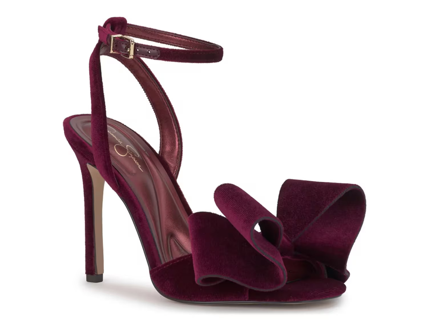 Jessica Simpson Olivine Sandal | Women's | Gold Metallic Synthetic | Size 7.5 | Heels | Sandals | Ankle Strap | Stiletto | DSW