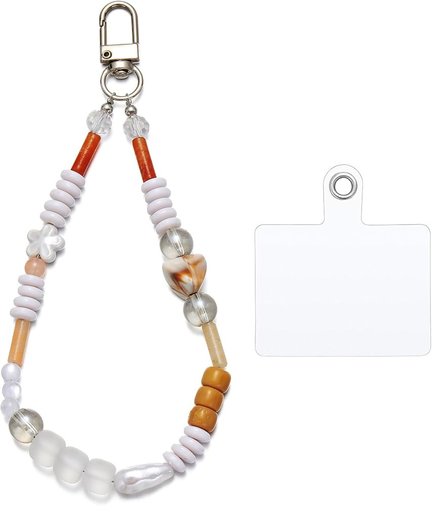 Phone Wrist Strap Phone Charms for Women Beaded Phone Chain Acylic Wrist Strap for Phone Case Key... | Amazon (US)