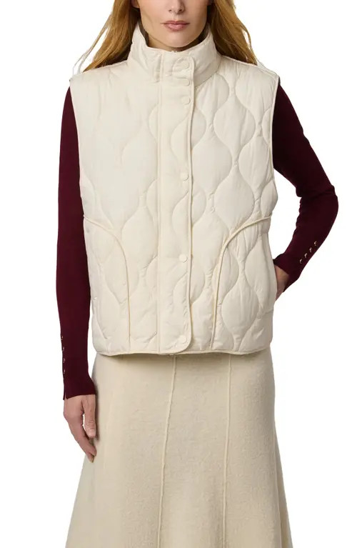 Bernardo Beekman Quilted Puffer Vest in Ecru at Nordstrom, Size Medium | Nordstrom