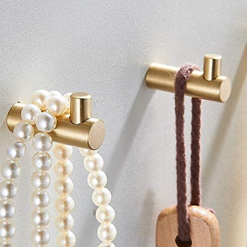 Pack of 4 , Gold Brass Decorative Wall Hooks Towel Hook, Coat Hook Hangers Wall Mounted (L-Shaped... | Amazon (US)