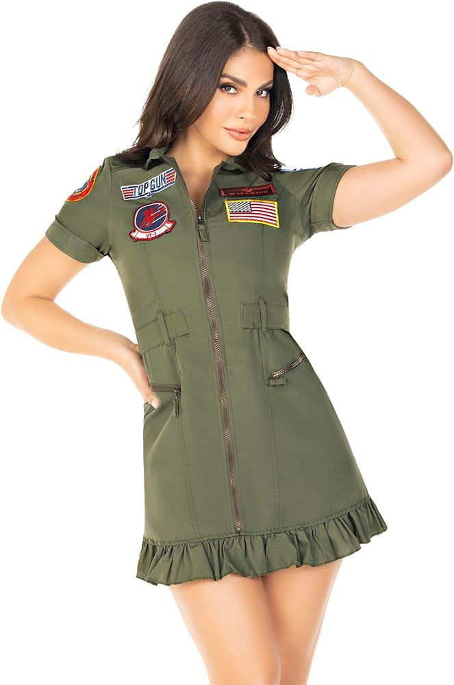 Leg Avenue womens Licensed Top Gun Flight Dress Costume | Amazon (US)