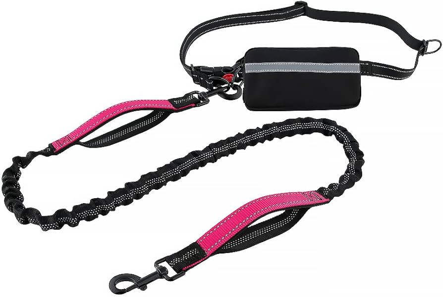 Plutus Pet Hands Free Dog Leash, Soft Padded Dual Handle Retractable Bungee Leash with Reflective... | Amazon (US)