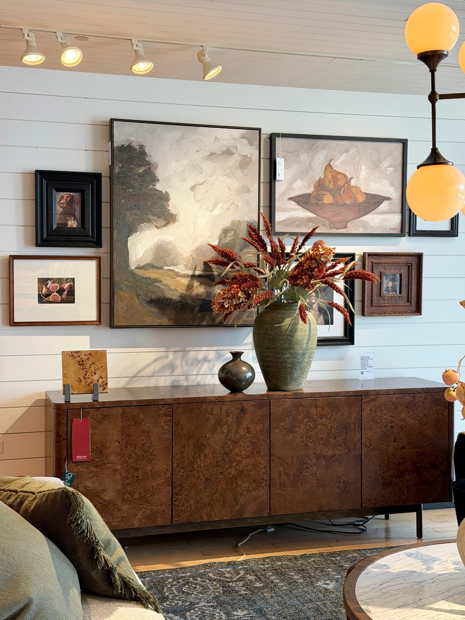 Rich, modern, with the perfect touch of character. 🤎 The Mota Dark Burl Wood Storage Media Console from Crate & Barrel makes such a sophisticated foundation for this space with its gorgeous burl wood grain, deep walnut finish, and simple silhouette. ✨ I love it styled beneath a gallery wall of layered frames and prints—the mix gives the room such a collected, vintage designer look. 👀 I’ve linked the entire look and similar styles in my LTK! 💫 @Crate & Barrel #sideboard #homeinspo #mediaconsole

#LTKHome #LTKSaleAlert