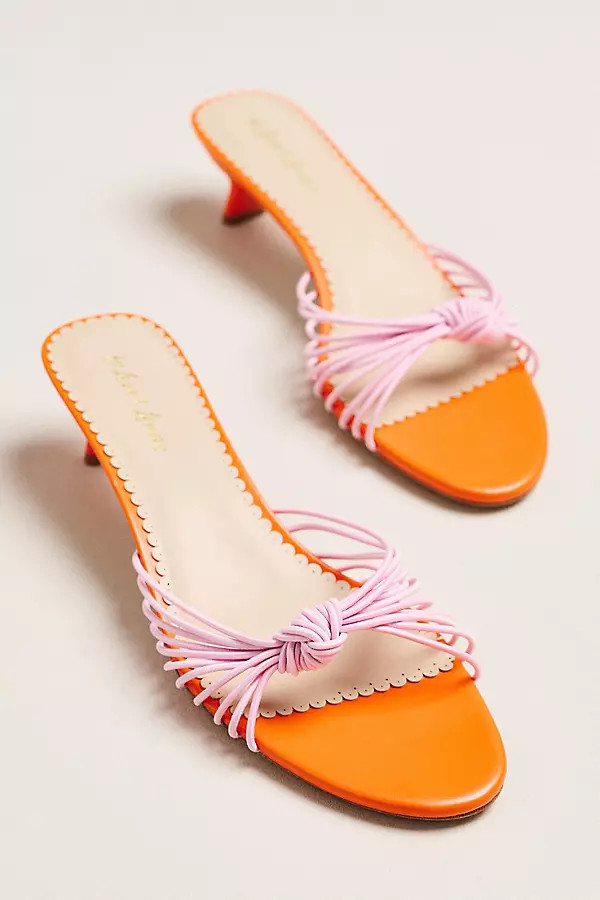 Cleo Colorblock Kitten Heel Sandals | Anthropologie (US)