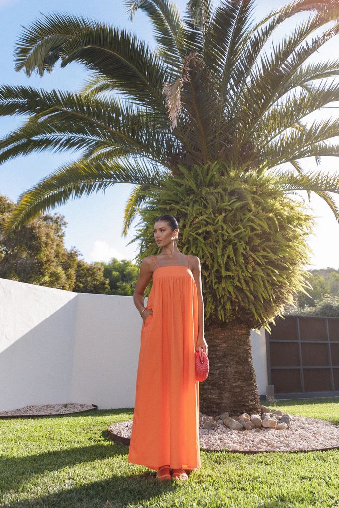 Serina Maxi Dress - Orange | Petal & Pup (AU)