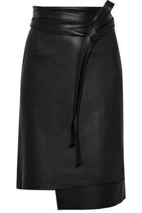 Emile leather wrap skirt | The Outnet Global