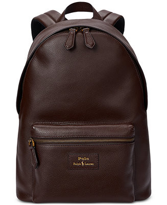 Polo Ralph Lauren Men's Pebbled Leather Backpack - Macy's | Macy's