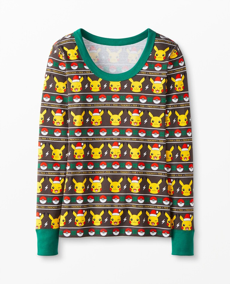 Women's Pokémon Holiday Long John Pajama Top | Hanna Andersson