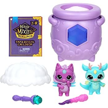 Amazon.com: Magic Mixies Mixlings Tap & Reveal Cauldron 2 Pack, Magic Wand Reveals Magic Power an... | Amazon (US)