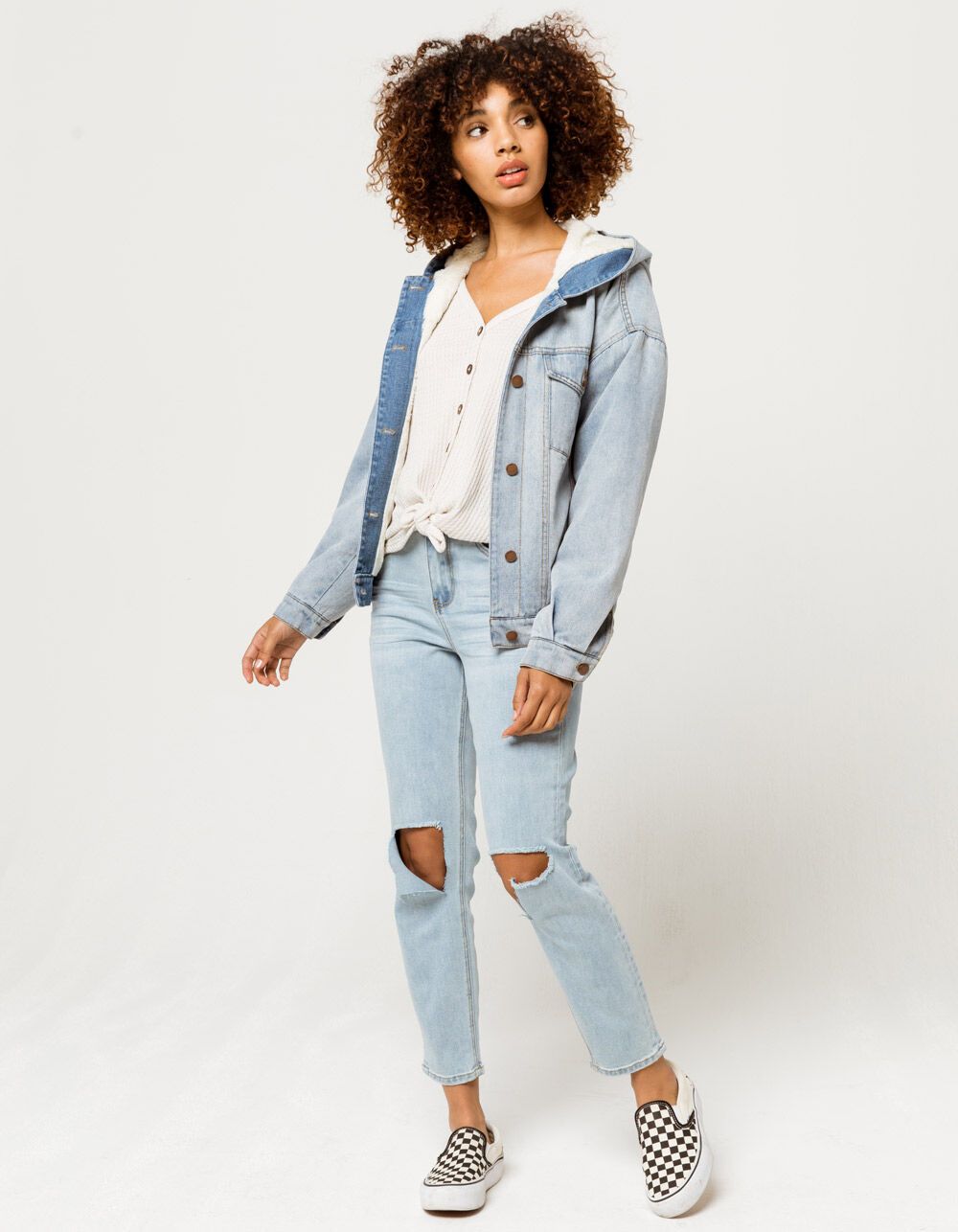 SKY AND SPARROW Ripped Mom Jeans | Tillys