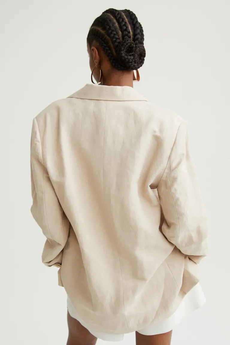 Oversized Linen-blend Jacket | H&M (US + CA)
